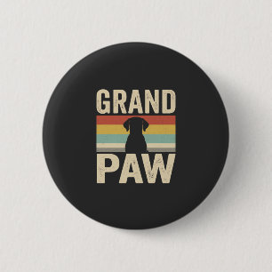 Grand Paw Vintage Hund Retro Knapp