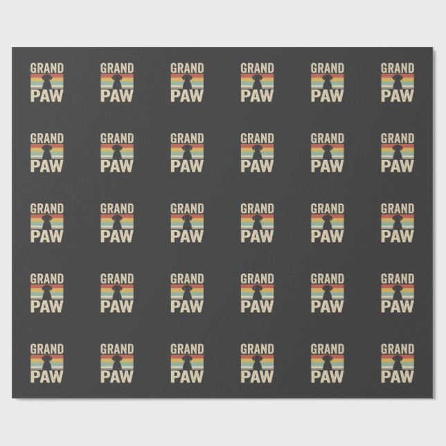 Grand Paw Vintage Hund Retro Presentpapper (Platt)