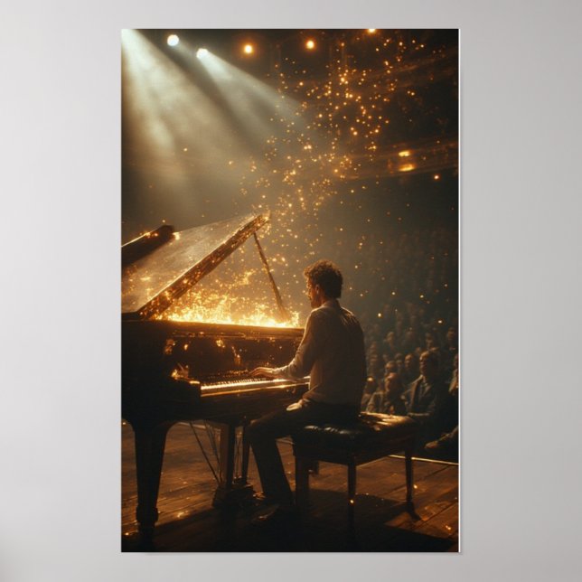 Grand Piano Eldig Framförande Poster (Framsidan)