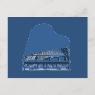 Grand Piano: Färgning av blåkopia: Vykort