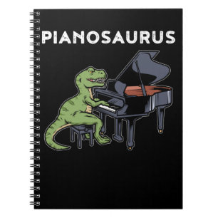 Grand Piano Gift Kids Pianist Dinosaur Music Piano Anteckningsbok