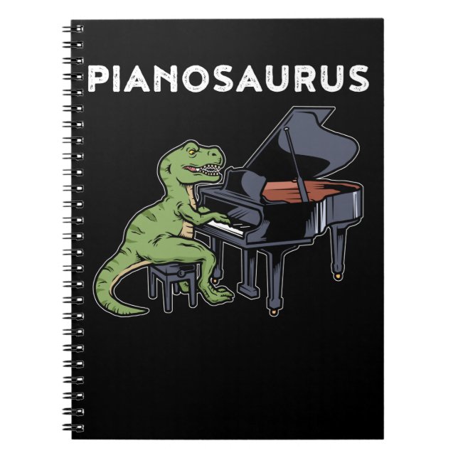 Grand Piano Gift Kids Pianist Dinosaur Music Piano Anteckningsbok (Framsidan)
