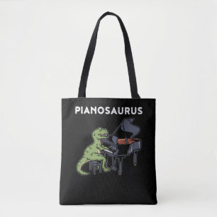 Grand Piano Gift Kids Pianist Dinosaur Music Piano Tygkasse