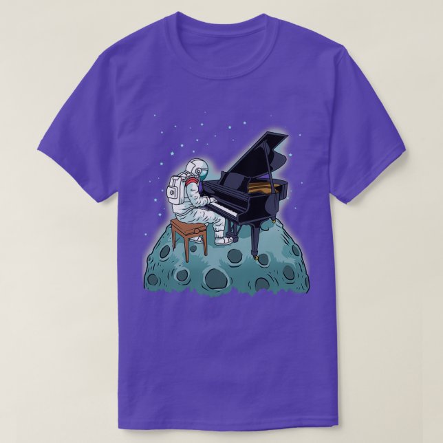 Grand Piano Gift Kids Pianist Gift Astronaut Music T Shirt (Design framsida)
