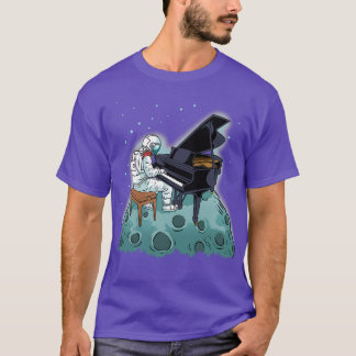 Grand Piano Gift Kids Pianist Gift Astronaut Music T Shirt