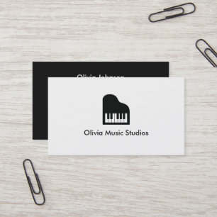 Grand Piano-ikon Musiklärare Visitkort