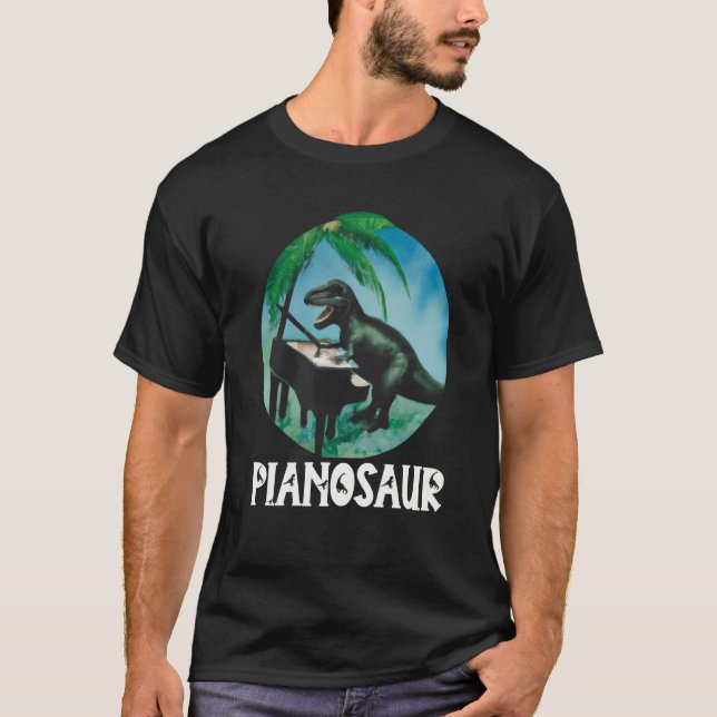 Grand Piano Kids Pianist Dinosaur Music Piano  1 T Shirt (Framsida)