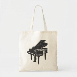 Grand Piano med namn Pianist Piano-lärare Tygkasse