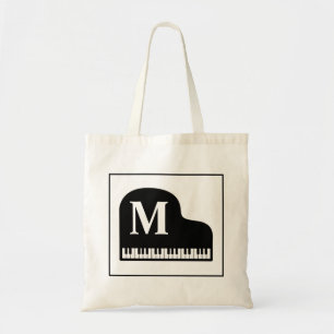 Grand Piano Monogram Pianist Personalize Tygkasse