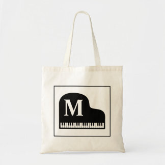 Grand Piano Monogram Pianist Personalize Tygkasse
