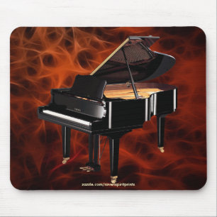 Grand Piano Music-älskare Red Fractal Design Musmatta