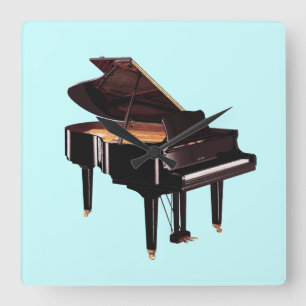 Grand Piano Music Älskare Wall Clock Fyrkantig Klocka