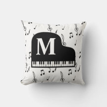 Grand Piano Music Note Monogram Pianist