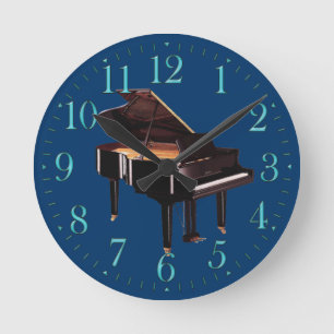 Grand Piano Music-themed Wall Clock Rund Klocka