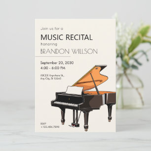 Grand Piano-musik Inbjudningar