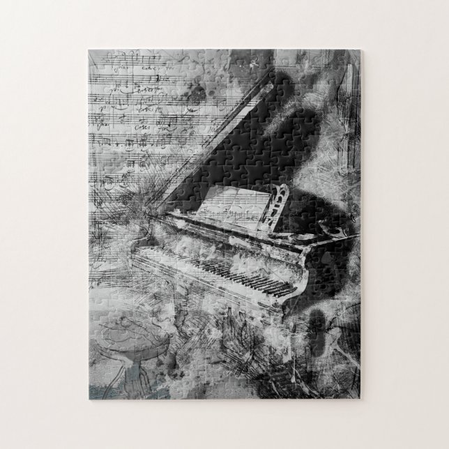 Grand Piano Musik noter Musician Pussel (Vertikal)