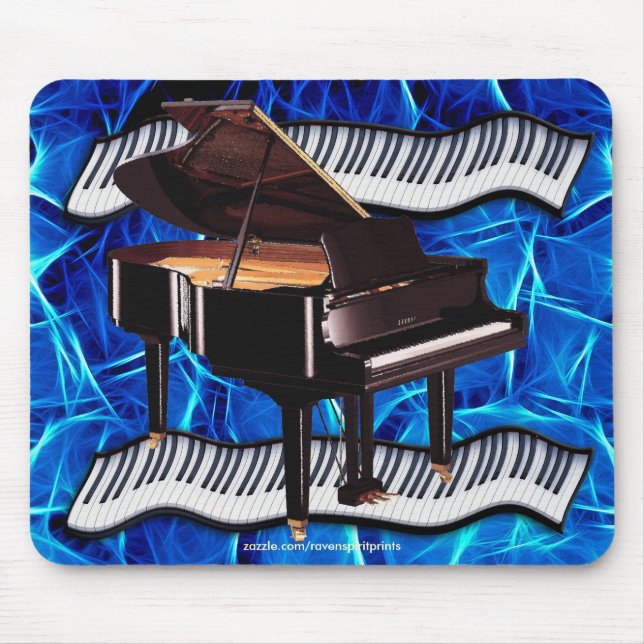 GRAND PIANO NYCKLAR MUSIC ÄLSKARE Mousepad Musmatta (Framsidan)