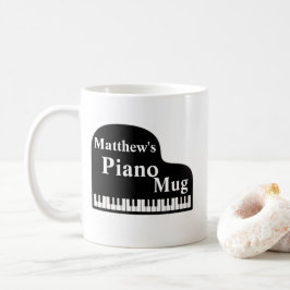 Grand Piano Personalize Pianist Piano Player Kaffemugg
