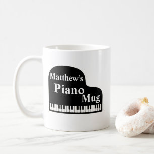 Grand Piano Personalize Pianist Piano Player Kaffemugg