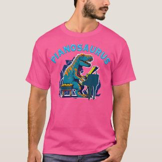 Grand Piano Pianist Dinosaur T Rex Music Pianosaur Shirt