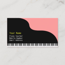 Grand Piano Red Background Visitkort