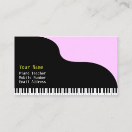 Grand Piano Rosa Background Visitkort
