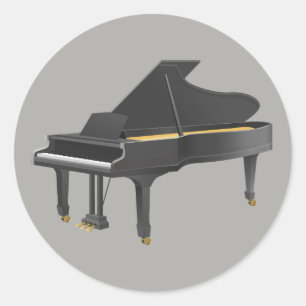 Grand Piano Stickers Runt Klistermärke