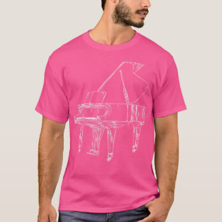 Grand Piano Tangentbord Music 1 T Shirt