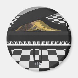 Grand Piano & Tile Golv: 3D-modell: Magnet