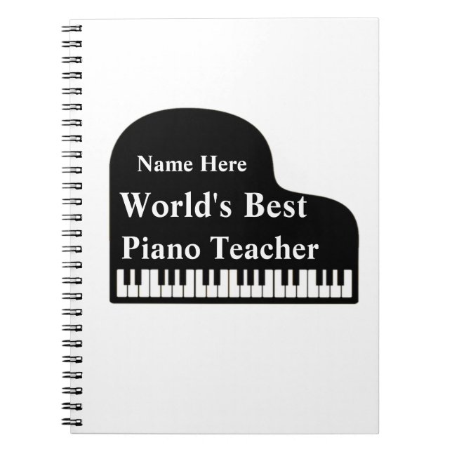 Grand Piano World's Best Piano Teacher Anteckningsbok (Framsidan)