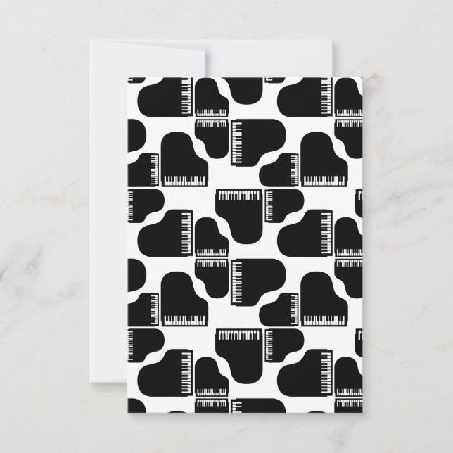 Grand Pianos Music Thed Piano Art ANPASSNINGSBAR F Tack Kort (Framsida)