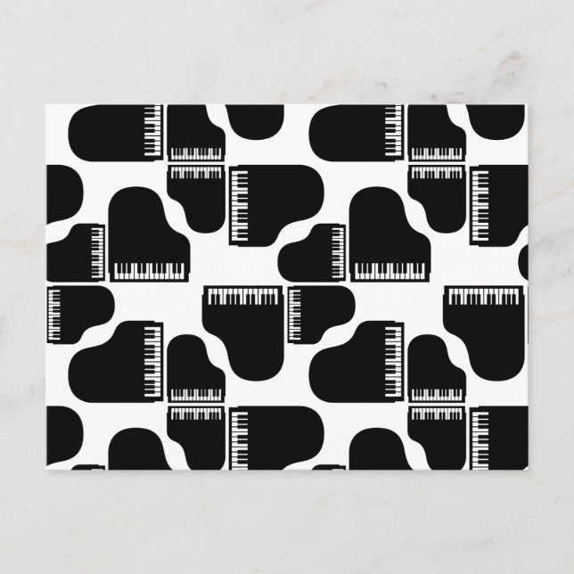 Grand Pianos Music ThMeed Piano Art ANPASSNINGSBAR Vykort (Framsida)