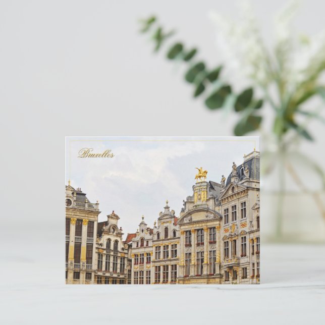 Grand Place i Bryssel Helg Vykort (Stående Fram)