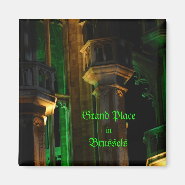 Grand Place nattetid Magnet (Framsidan)