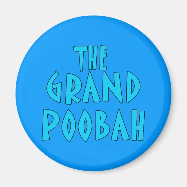 Grand Poobah Blue Font Products Magnet (Framsidan)