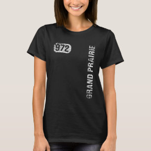 Grand Prairie Texas 972 Area Code Vintage Retro T Shirt