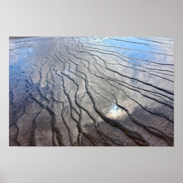 Grand Prismatic Spring-reflektioner Poster (Framsidan)