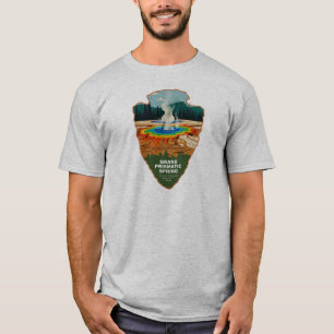Grand Prismatic Spring Yellowstone Arrowhead T Shirt