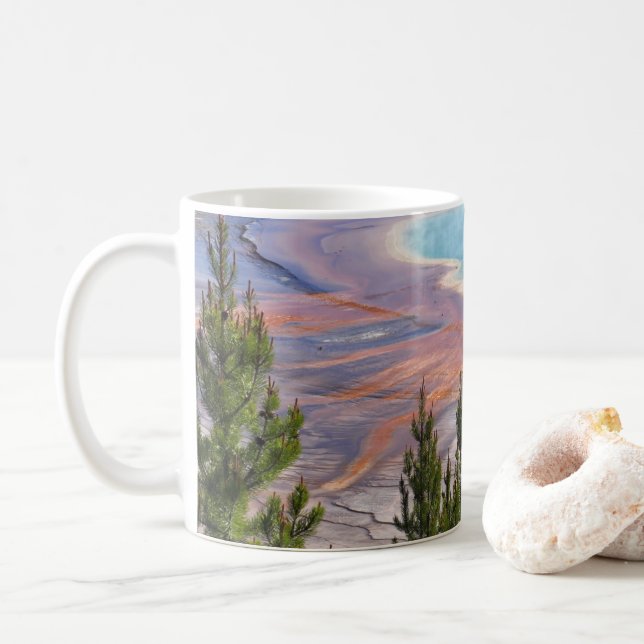 Grand Prismatic-utsiktspunkt Kaffemugg (Med munk)