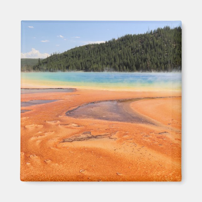 Grand Prismatic Vår, nationalparken Yellowstone Magnet (Framsidan)