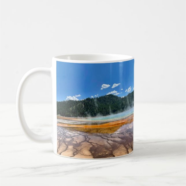 Grand Prismatic Vår, Yellowstone Nature Mugg (Vänster)