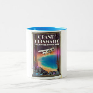 Grand Prismatic, Yellowstone National Park, USA Två-Tonad Mugg