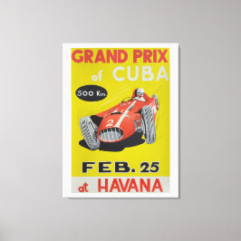 Grand Prix Cuba, Havana, vintage poster Canvastryck
