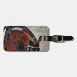 Grand Prix dresage horse Bay ridor Bagagebricka