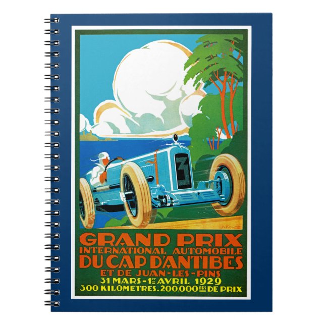 Grand Prix Du Cap d'Antibes Anteckningsbok Med Spiral (Framsidan)