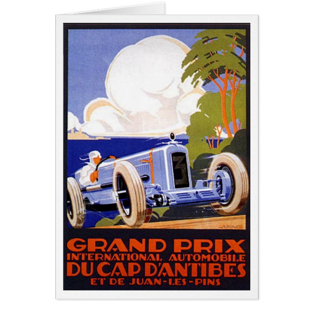 Grand Prix Internationell Automible Hälsningskort (Framsidan)