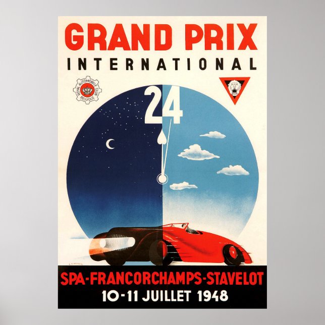Grand Prix Internationell Spa Francorchamps 1948 Poster (Framsidan)