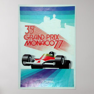 grand prixannonsering för monico 77 poster