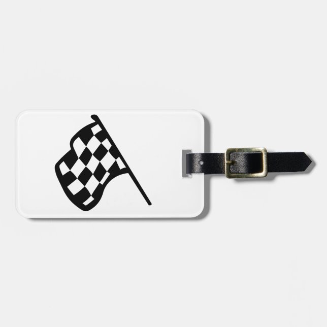 Grand prixflagga bagagebricka (Horisontell Framsida)