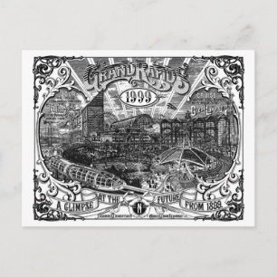 Grand Rapids 1999 Artwork Post Card Vykort
